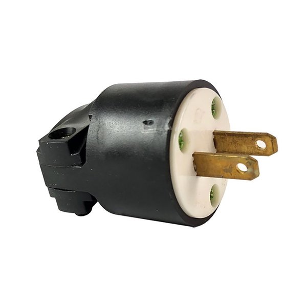 Superior Electric 2-Prong 15A-125V NEMA 1-15P Straight Electrical Male Plug YGA015